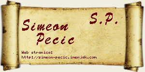 Simeon Pecić vizit kartica